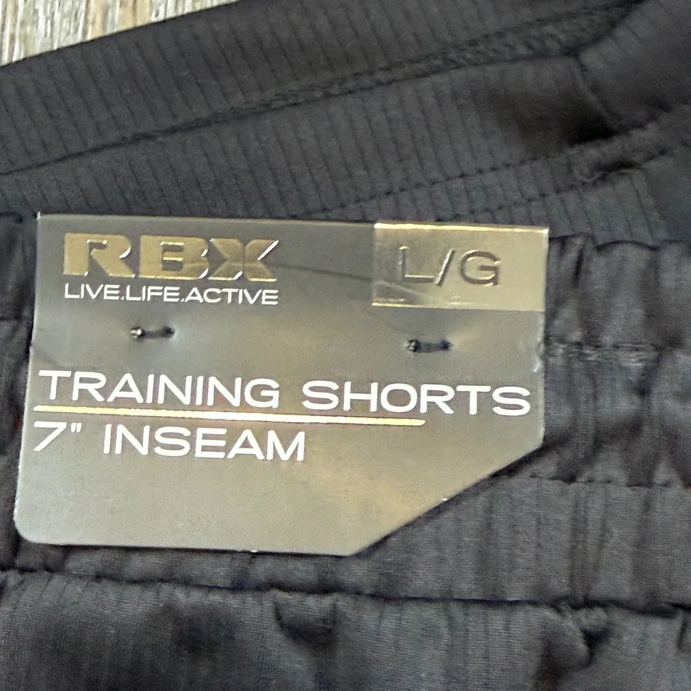 RBX Active Men's Black Training Shorts 7 Inch Inseam Size‎ L CRM5243A